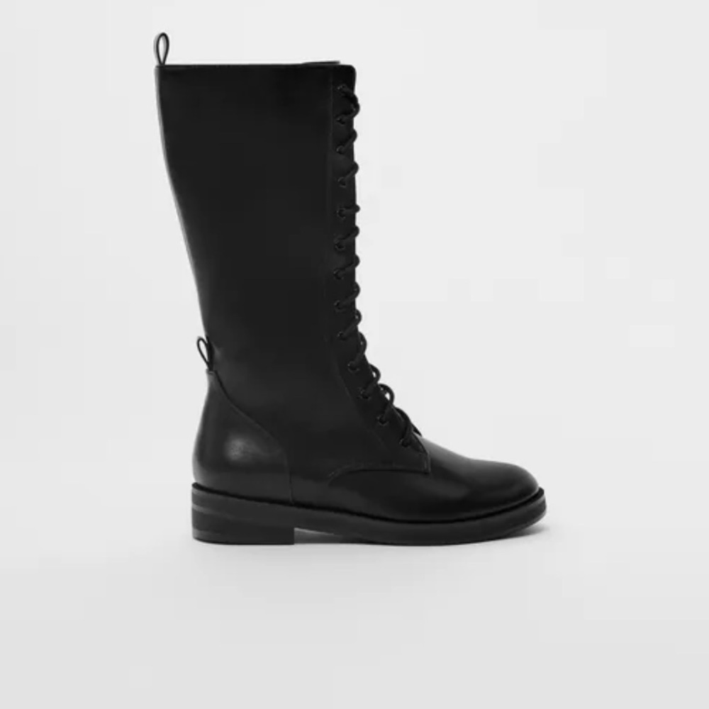 ZARA BEAUTIFUL LACED TALL BOOTS SZ 31 - Picture 6 of 6